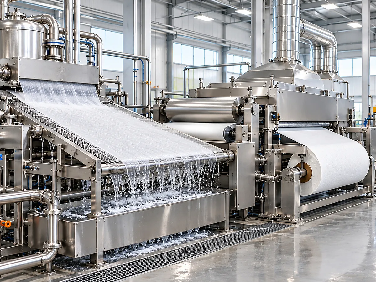 Wet-laid glass fiber production line