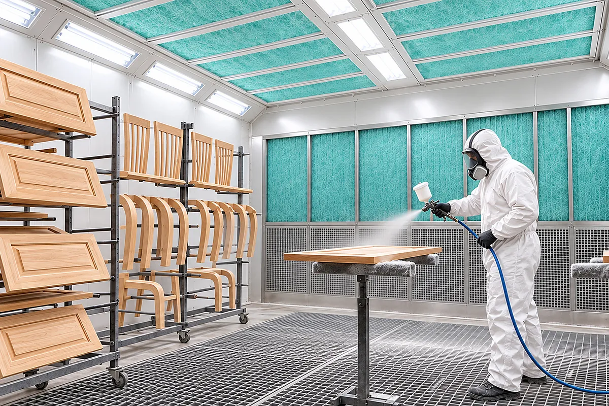 Furniture spray booth